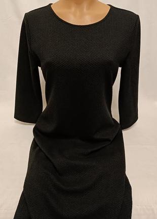 Платье черная фактурная ткань hema m, l9 фото