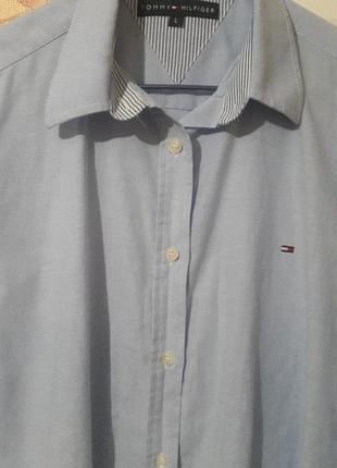 Голубая рубашка/блуза tommy hilfiger