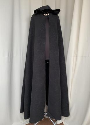 Накидка плащ с капюшоном средневековый фэнтези косплей пальтовая ткань пейсли пальто10 фото
