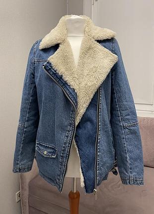 Джинсова утеплена куртка reserved