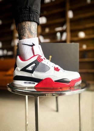 Мужские кроссовки nike air jordan retro 4 fire red