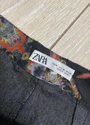 Штани брюки в етно-принт zara , m4 фото