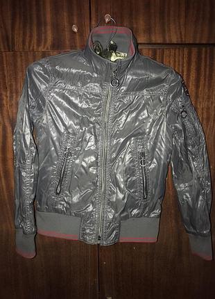 Фирменная ветровка цвета мокрого асфальта р 8/128