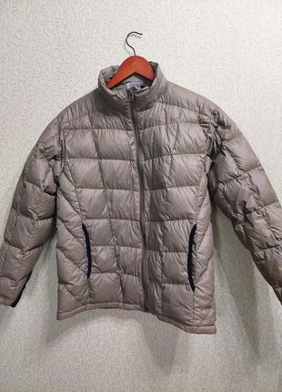 Куртка с натуральным пухом пуховик стеганый прошитый 4