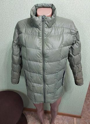 Куртка с натуральным пухом пуховик стеганый прошитый 2
