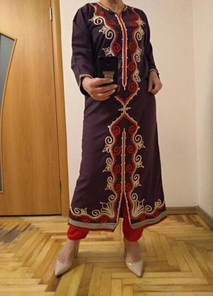 Чудесное платье, комплект, индийский наряд.  размер 12-14