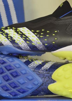 Cороконожки adidas predator freak+ black/blue1 фото