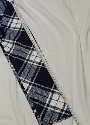 Синее длинное платье в клетку