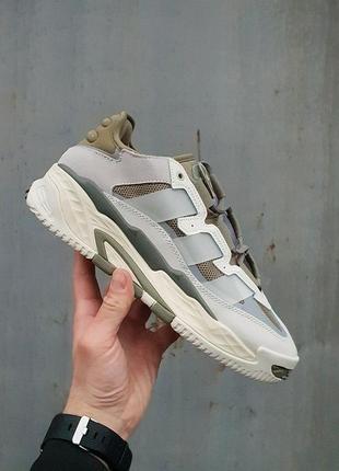 Кросівки чоловічі adidas niteball •beige coffee green• адідас8 фото