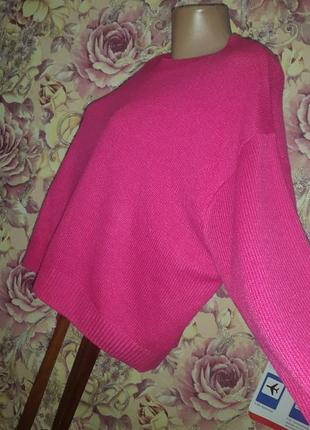 Розовый/малиновый свитер оверсайз h&m divided3 фото