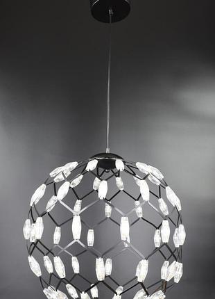 Люстра потолочная led d1289/500-bk черный 65-250х50х50 см.