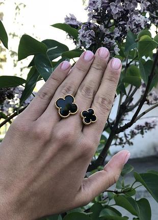 Каблучка клевер 4