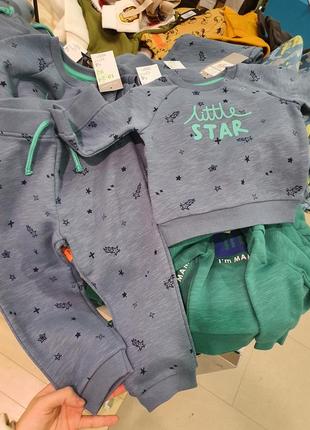 Теплые комплекты на мальчика кофта и штаны от primark zara наборы