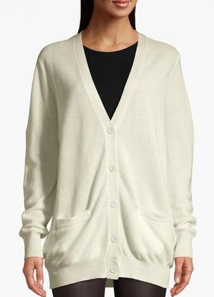 Кардиган кофта з в'язаного трикотажу р. xs whyred 30% вовна якість люкс оверсайз