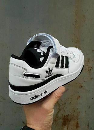 Кросівки чоловічі adidas forum•white black•3 фото