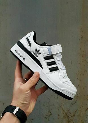 Кросівки чоловічі adidas forum•white black•6 фото