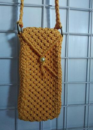 Сумочка для телефона ручная работа.