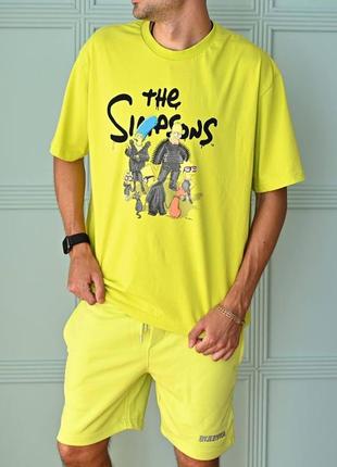 Чоловіча футболка з принтом the simpson жовта