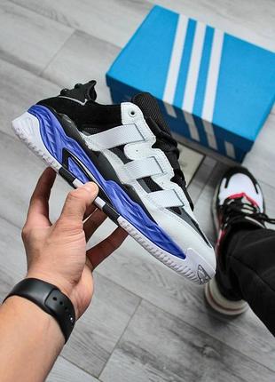 Кросівки adidas niteball білі з фіолетовим / стильні молодіжні кросівки адідас4 фото