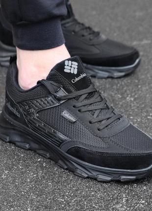 Чоловічі кросівки columbia чорні / повсякденні кросівки колумбія чоловічі