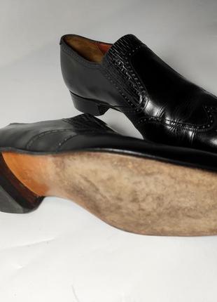 Туфли мужские черные лаковые натуральная кожа ручная работа от бренда barker novus 7 1/28 фото