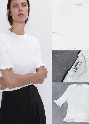Кофтинка zara білого кольору