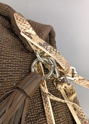 Італійська плетена шкіряна сумка gianni chiarini преміум бренд4 фото