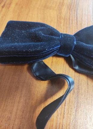 Велюровий, оксамитовий краватка, метелик на шию, бабочка2 фото