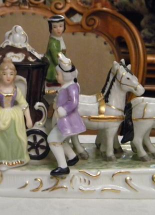 Статуэтка карета фарфор sri lanka