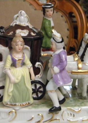 Статуэтка карета фарфор sri lanka