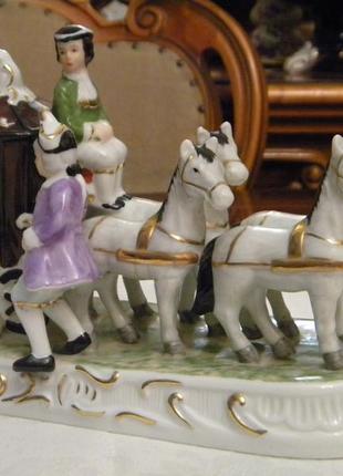 Статуэтка карета фарфор sri lanka