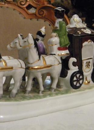 Статуэтка карета фарфор sri lanka
