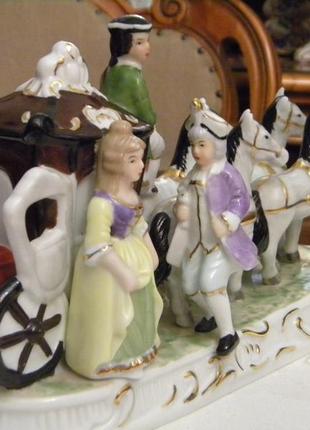 Статуэтка карета фарфор sri lanka