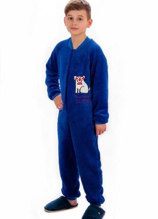 Теплый махровый комбинезон, махровая пижама подростковая, махровый комбинезон с вышивкой, тёплый махровый комбинезон пижама1 фото