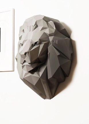 Наборы для создания 3д фигур оригами паперкрафт бумажная модель papercraft лев1 фото