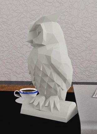 Наборы для создания 3д фигур оригами паперкрафт бумажная модель papercraft сова