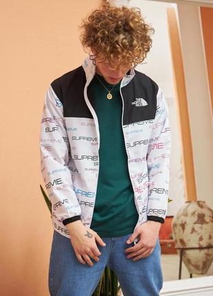 Мужская ветровка the north face белая / брендовая мужская куртка ветровка сеет норт фейс