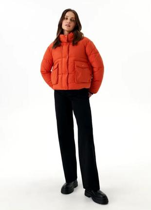 Дутые пуфферы курточки в цветах оверсайс размер s m l xl4 фото