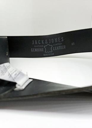 Ремень кожаный мужской jack jones leather belt italy original широкий большая пряжка4 фото