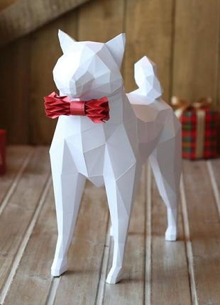 Наборы для создания 3д фигур оригами паперкрафт бумажная модель papercraft собакен