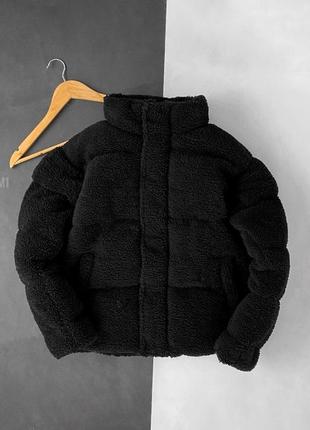 Мужская зимняя куртка из эко пуха / черная куртка на осень - зима мужская