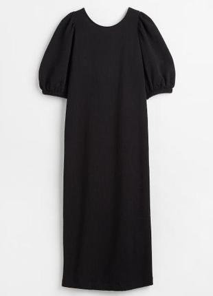Новое черное платье hm с открытой спиной m1 фото