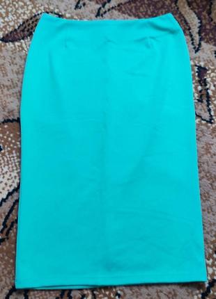 Юбка миди с высокой талией стрейчевая