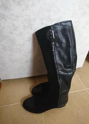 Кожаные сапоги