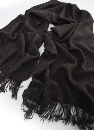Довгий широкий шерстяний шарф l.a.m альпака2 фото