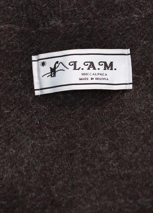 Довгий широкий шерстяний шарф l.a.m альпака7 фото
