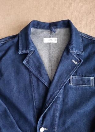Трендовый джинсовый удлиненный жакет куртка mango4 фото