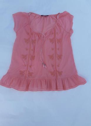 Батистовая блуза вишиванка m-l