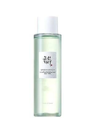 Тонер с кислотами beauty of joseon green plum refreshing toner aha+bha1 фото