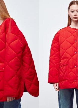 Крутая оверсайз деми куртка-пуфер zara - м - с 10 по 16 р-р